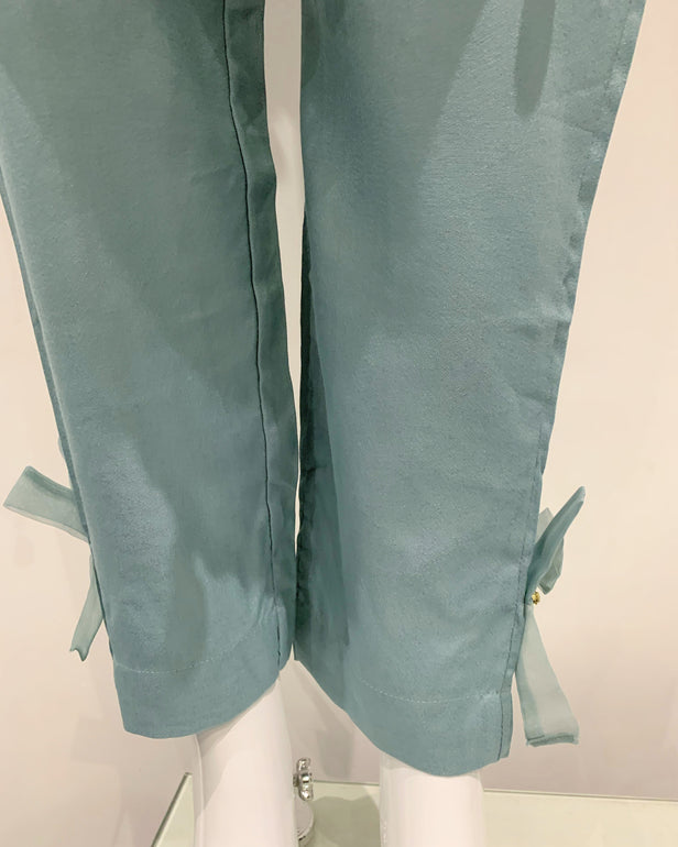 Dhanak Tiffany Blue Warm Embroidered Kameez Suit with Shawl and Dupatta