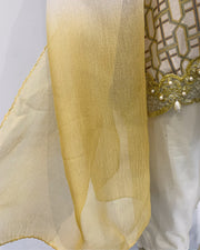 Festive Girls Lawn Gold Fancy Embellished Dress Suit