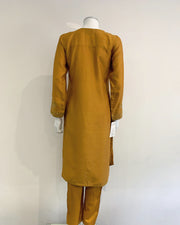 RAFIA Designer Mustard Intricate Hem Kameez Suit
