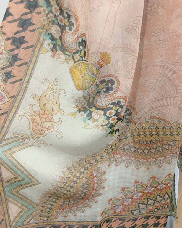 Blush Ladies Digital Lawn Jacket Kameez Suit