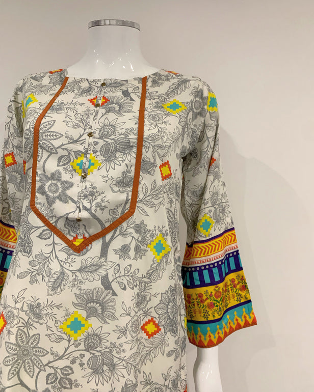 Classical Eluro Printed Linen Suit