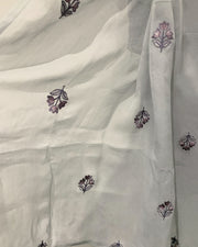 Ladies Lilac Fancy Chiffon Embroidered Kameez Suit