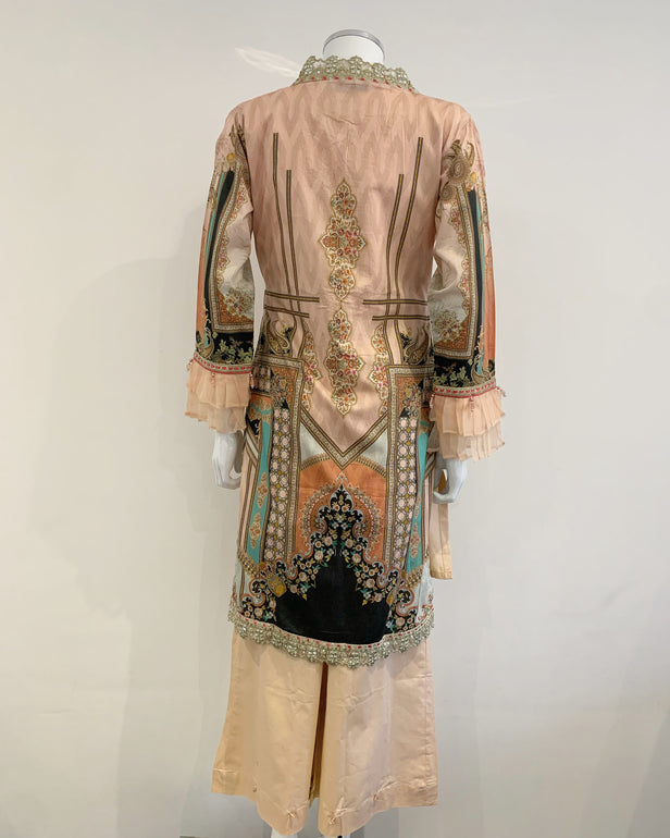 Blush Ladies Digital Lawn Jacket Kameez Suit