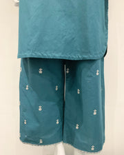 Simrans Teal Ladies Embroidered Kameez Suit