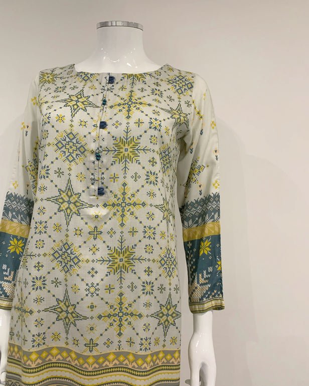 Classical Eluro Printed Linen Suit