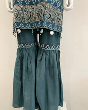 Dharkan Teal Embroidered Kameez Lawn Suit
