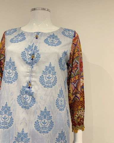 Classical Eluro Printed Linen Suit