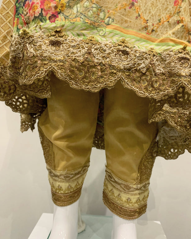 Gold Girls Designer Lawn Dress Suit