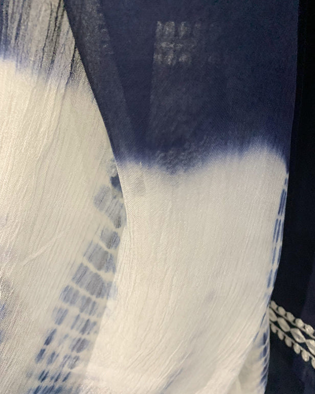 Simrans Navy Girls Embroidered Kameez Suit