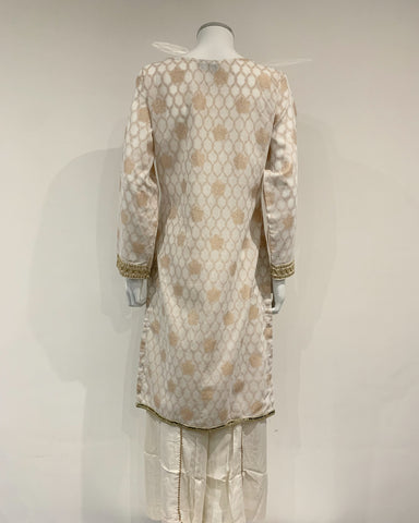 IVANA Designer Ladies White Premium Fancy Jacquard Kameez Suit