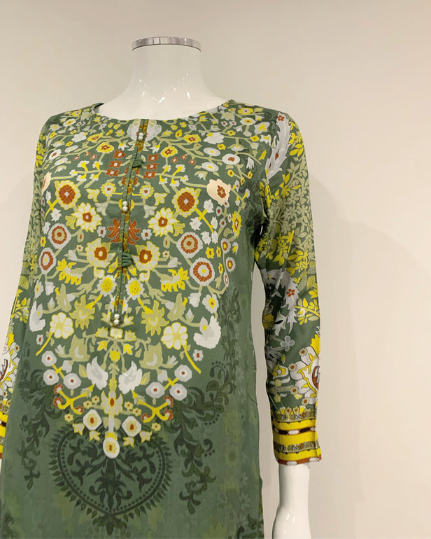 Classical Eluro Printed Linen Suit