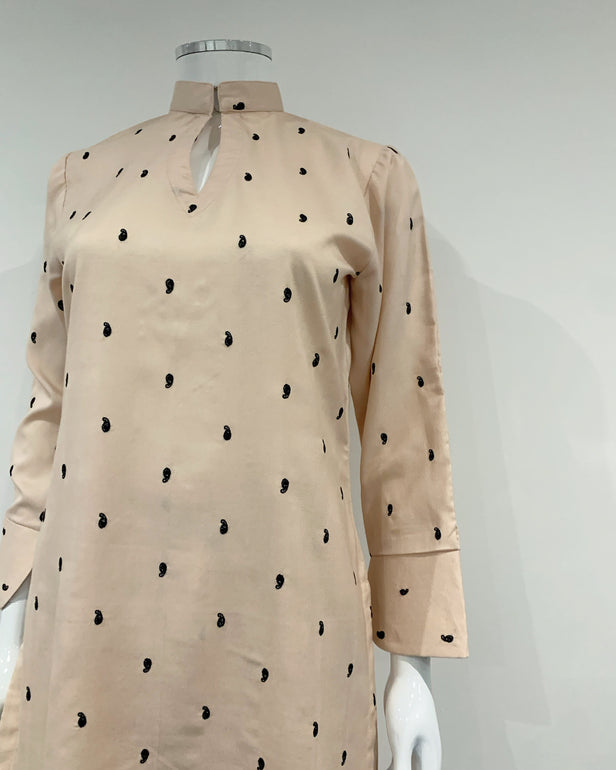 Simrans Daily Dhanak Blush Embroidered Co Ord 2pc Suit