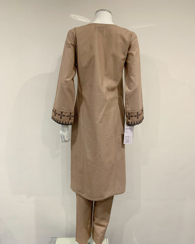 RAFIA Designer Biscuit Premium Khaddar Embroidered Kameez Suit