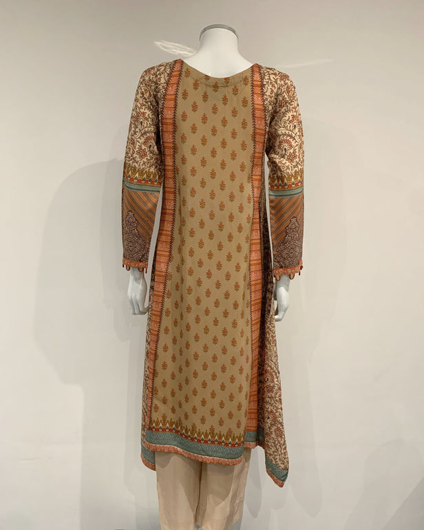 RAFIA Designer Embezzled Digital Print Viscose Dress Suit