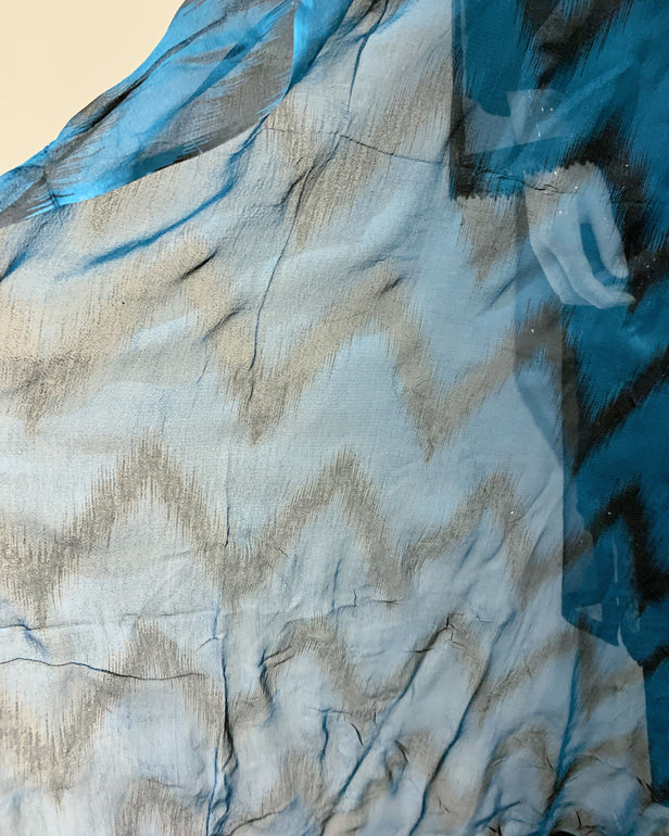 Black and Teal Net Suit