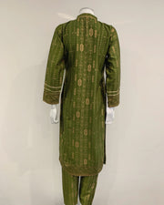 Simrans Kotail Soft Khaki Floral Winter Printed Suit