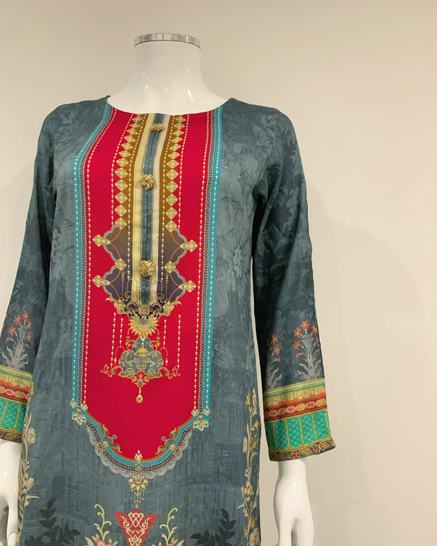 Classical Eluro Printed Linen Suit