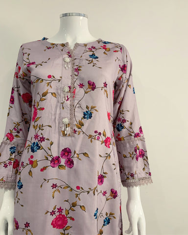Simrans Digital Crepe Floral Linen Suit