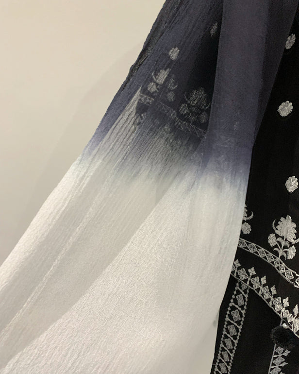 Simrans Black Girls Dress Embroidered Suit