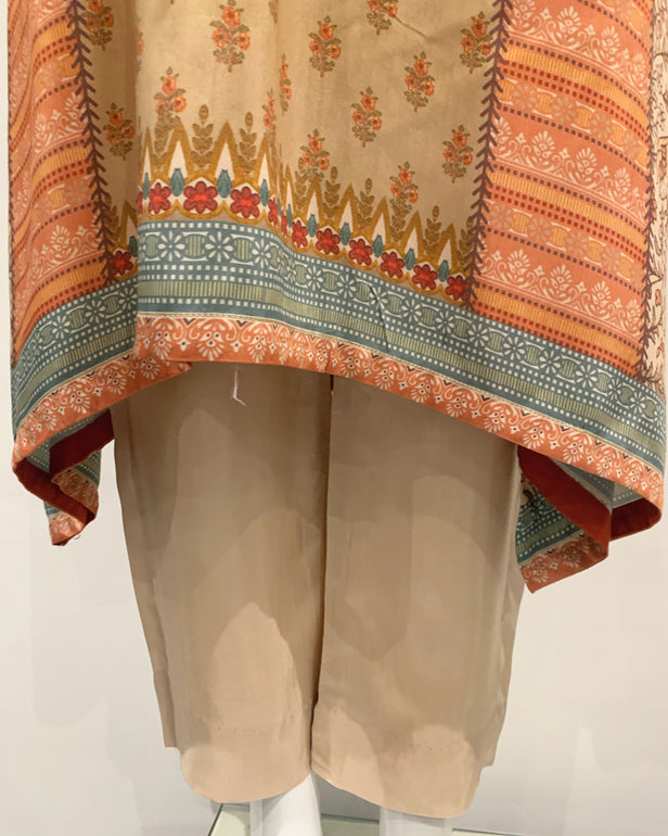 RAFIA Designer Embezzled Digital Print Viscose Dress Suit