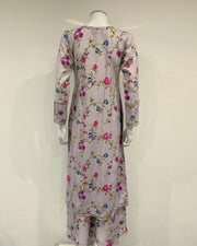 Simrans Ladies Digital Crepe Floral Linen Suit