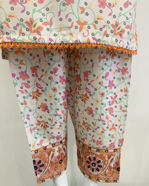 Simrans Multi Printed Linen Suit