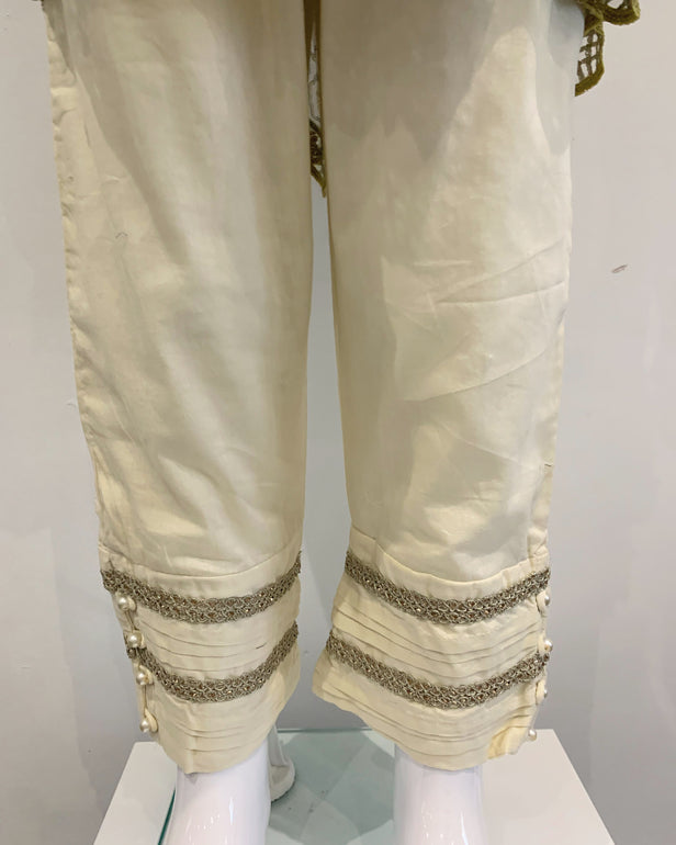 Festive Girls Lawn Gold Fancy Embellished Dress Suit