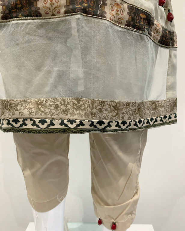 Girls Kameez Lawn Net Lace Suit