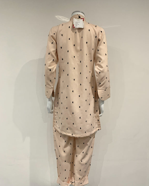 Simrans Daily Dhanak Blush Embroidered Co Ord 2pc Suit