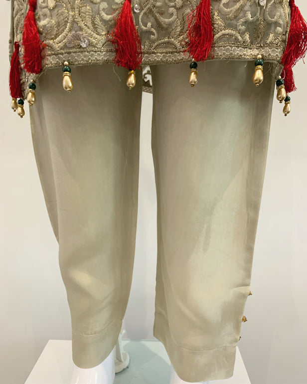 Girls Maze Fancy Embroidered Chiffon Suit