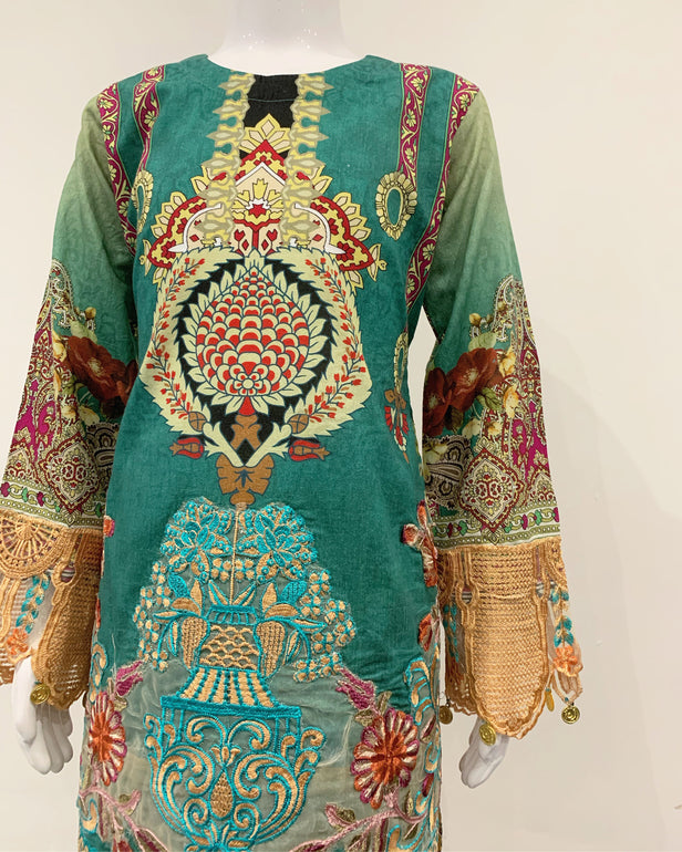 Girls Jade Digital Lawn Suit