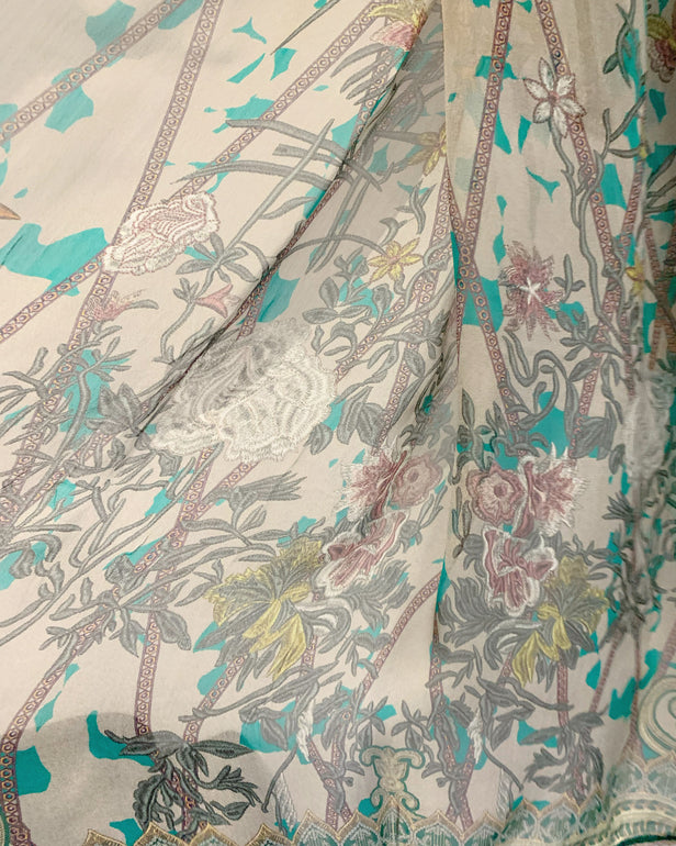 RAFIA Designer Pastel Chikankari Lawn Kameez Suit