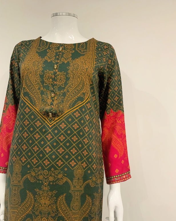 Classical Eluro Printed Linen Suit