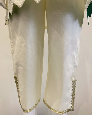 Buy ELEGENTDIVA Women's Black Silk Pant with Bottom Samosa Lace | Stylish  Pants for Girls & Women S at Amazon.in