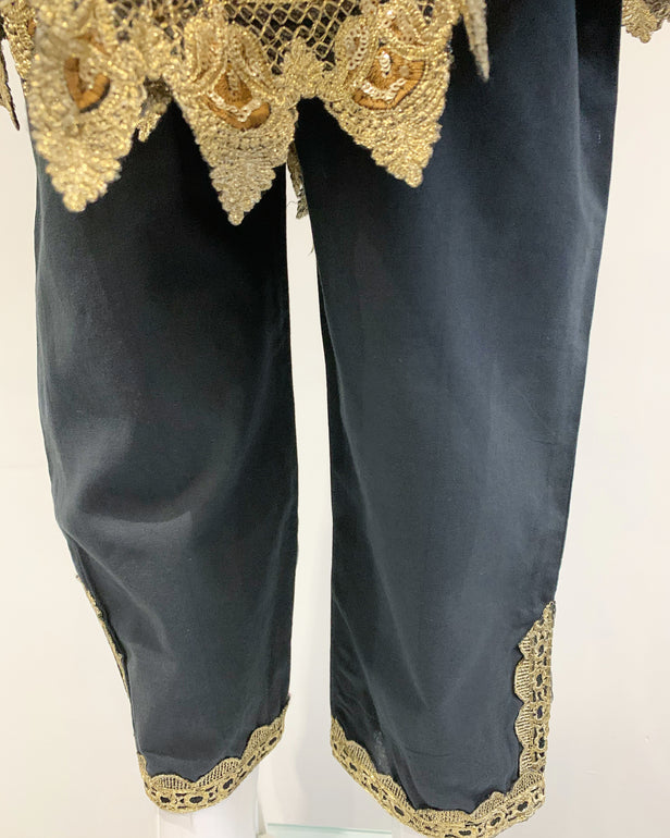 Guddiya Girls Luxury Lawn Black Dress Frock Suit