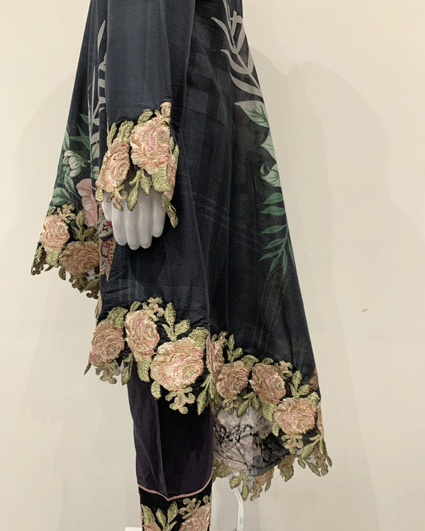 IVANA Designer Girls Long Dress Tail Suit