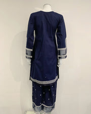 Simrans Navy Ladies Embroidered Kameez Suit