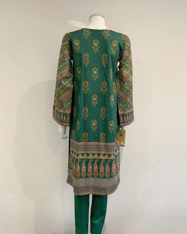 RAFIA Designer Ladies Green Digital Print Kameez Suit